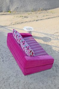 Divano design moderno lineare divano letto tessuto, modello Primo | Gobbo Salotti