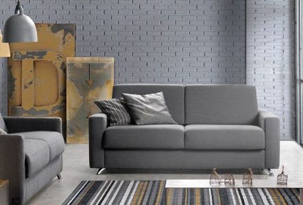 Divano moderno divano letto tessuto, modello Amos | Gobbo Salotti