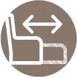 Con sedute scorrevoli